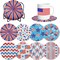 8 Pieces Patriotic Diamond Painting Kits – DIY 4th of July Diamond Coasters with Holder for Adults & Beginners